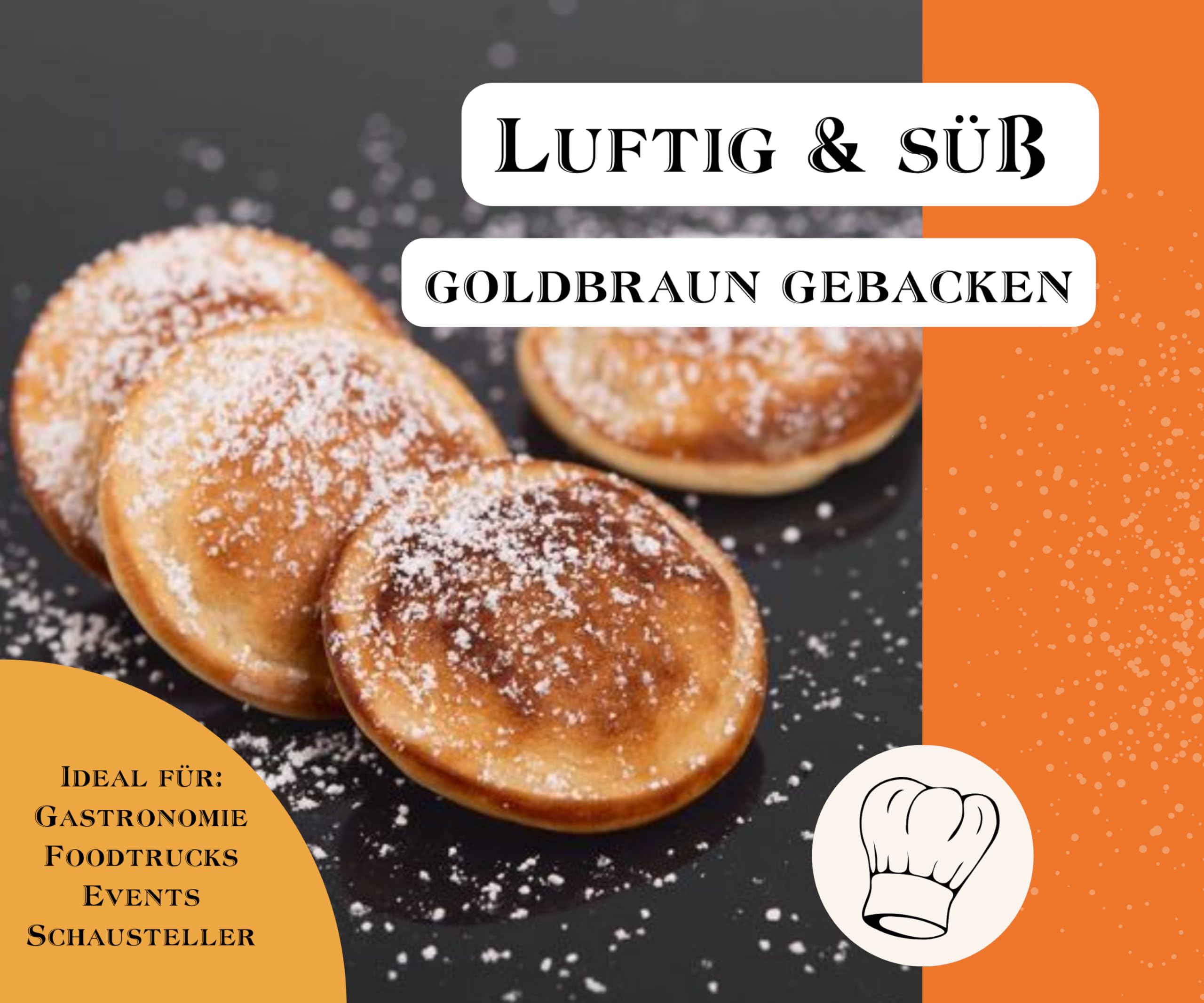 BEST BACK Poffertjes-Mix Backmischung 5 kg, 5er Pack (1 kg)