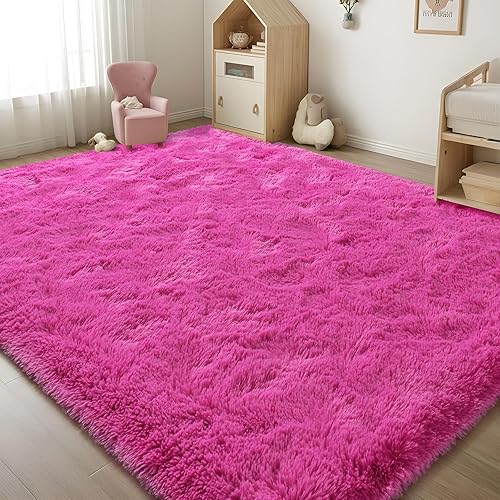 Miniatura 4 de ISEAU Alfombras Esponjosas Suaves de Pelo Largo para Interiores, Tapetes de Piso para Habitación de Niños, Alfombra Peluda Cómoda y Bonita, Tapete