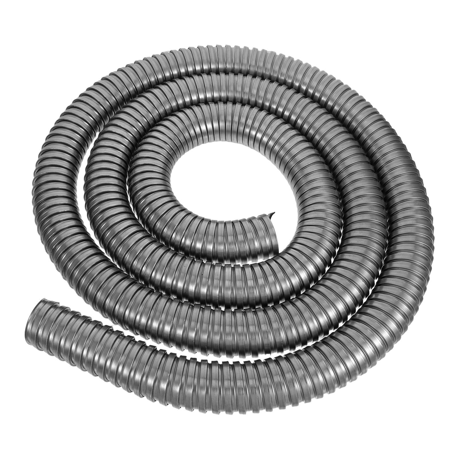 POPETPOP Conduit Acier Inoxydable Flexible Gaine Protectrice Résistante aux Chocs et Intempéries pour Câbles Électriques et Éclairage Extérieur