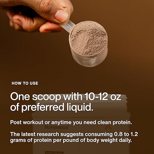 Miniatura 5 de Momentous Essential - Proteína de suero en polvo alimentada con pasto  0.71 oz de proteína aislada de suero  Certificado NSF para deporte  Sin