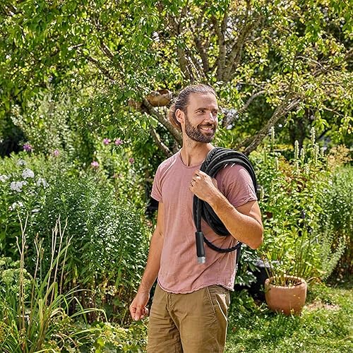 Miniatura 2 de Manguera de jardín, ligera, ultra flexible, duradera, sin torceduras, manguera de jardín para caravana, marina y cámper (50 pies)