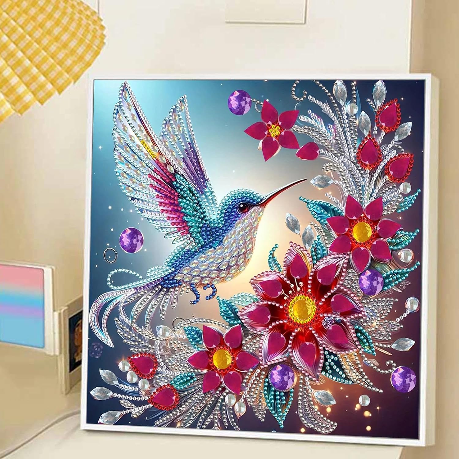 JATOK Diamond Art Kits for Adults, Hummingbird, Special-Shaped Gems image 5