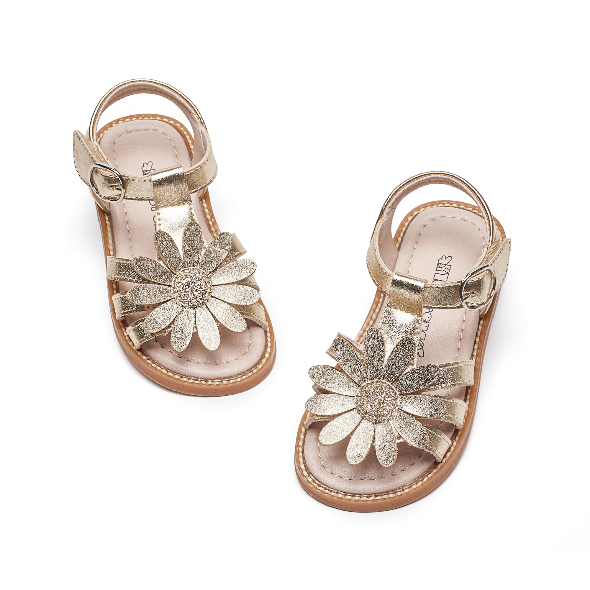 Kiderence Toddler Flower Girl Sandals Open Toe Dress Shoes Wedding Party