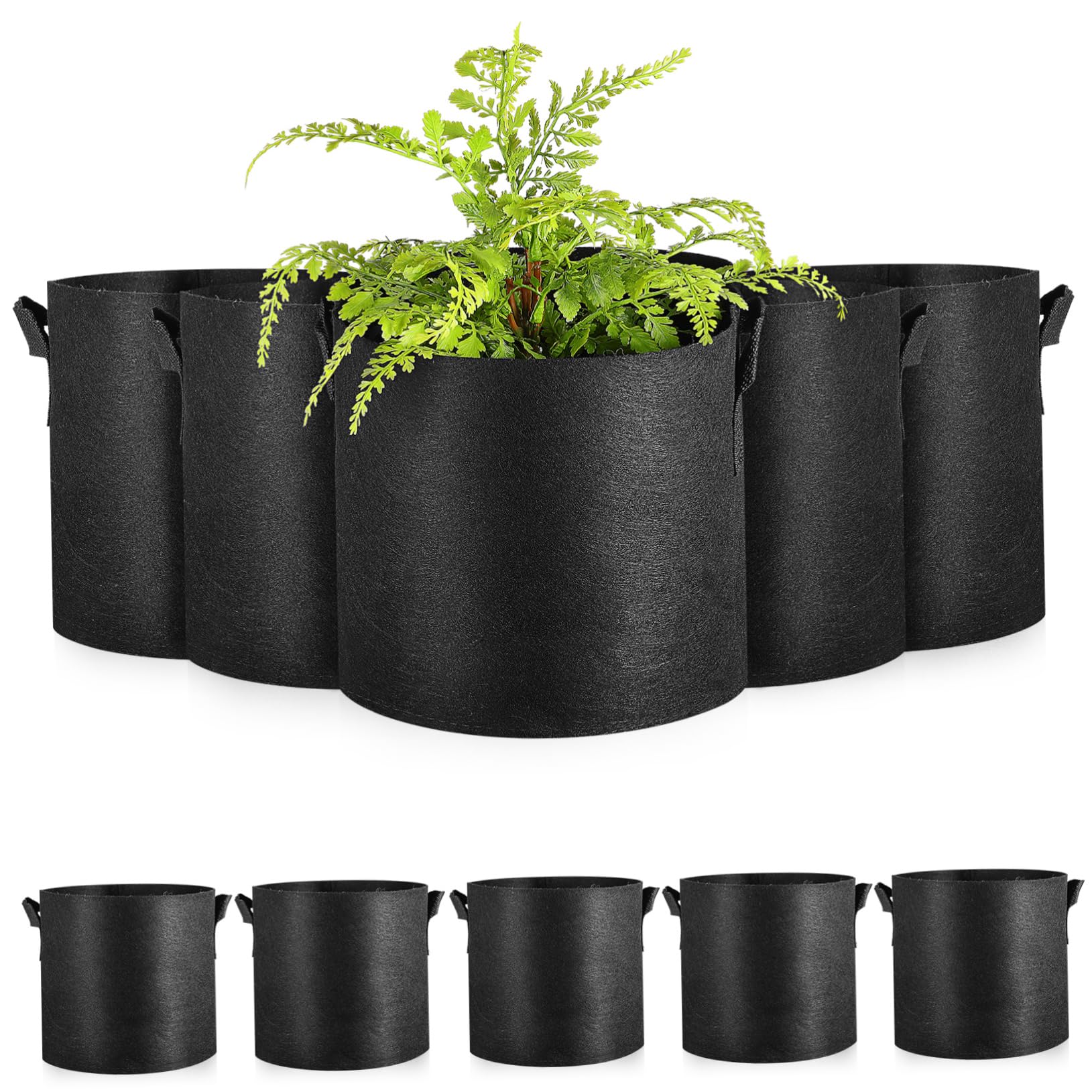 Sosoport 12pièces Lot Culture Tissu Non Tissé avec Poignées pour Plantes Pot Pommes De Terre Et Légumes Usage Intérieur Et Extérieur