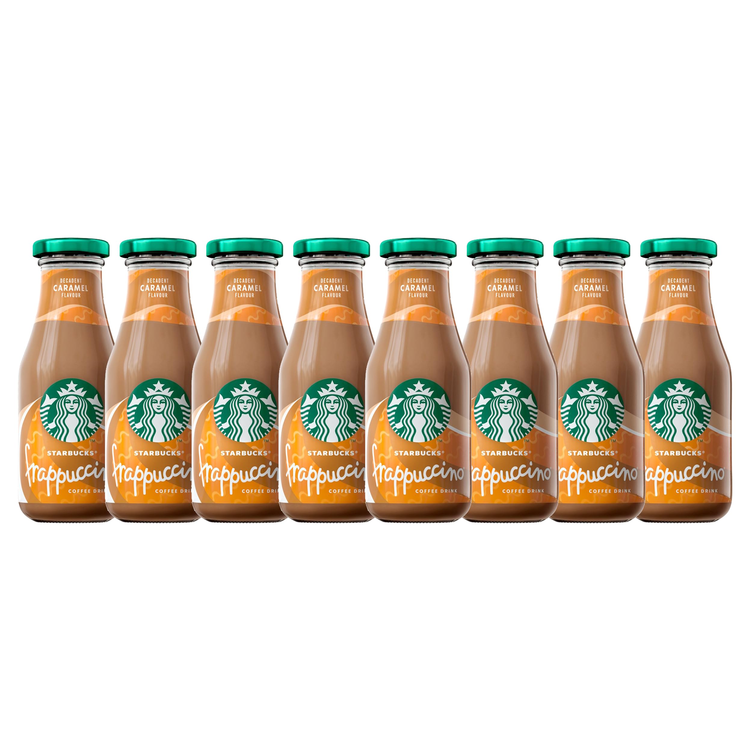 Caramel Frappuccino Coffee Glass Bottle Drink A Burst Of Rich Sweetness, 8.45 Fl Oz ? 250 Ml, 8 Pack