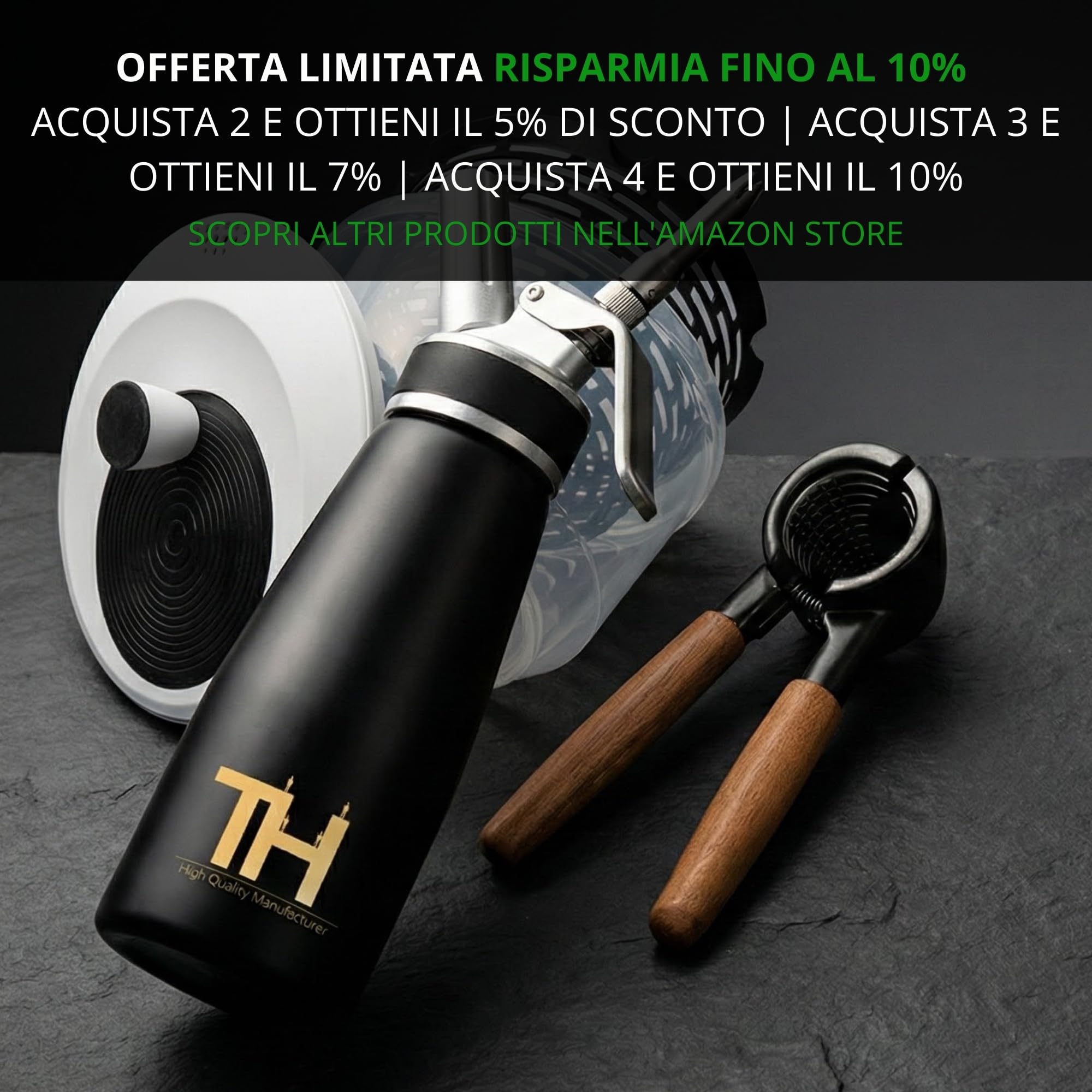 Centrifuga insalata Premium 5 L – 60 giorni di prova senza rischi – 2 in 1 antiscivolo: centrifuga & insalatiera – Ø 24,5 cm – senza BPA – lavastoviglie – per asciugare l’insalata – eBook incluso