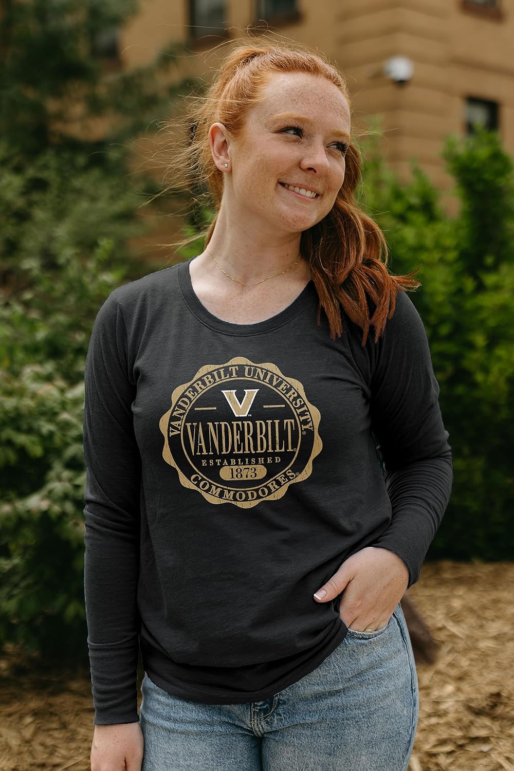 Blue 84 NCAA Womens NCAA Officially Licensed Women's Tri-Blend Long Sleeve T-Shirt Emblem