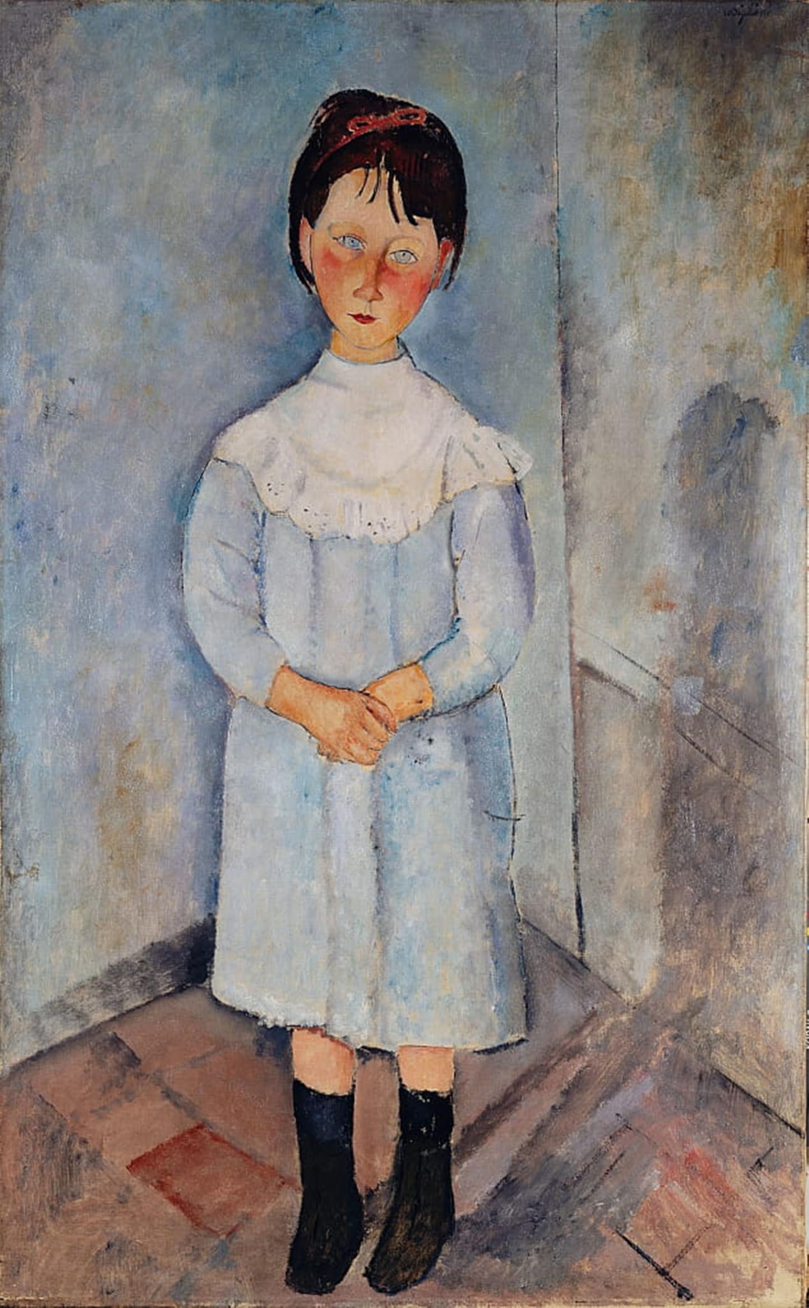 HRJUBWREE Vintage Poster Photo Wall Print Mural Artwork Fillette Enby Amedeo Modigliani Art Prints Painting for Home Decor 60x90cm