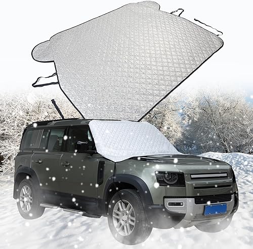 Cubierta de parabrisas compatible con Land Rover Defender 90 110 130 2020-2023 2024, para hielo y nieve, hielo, protección UV y escarcha, protector