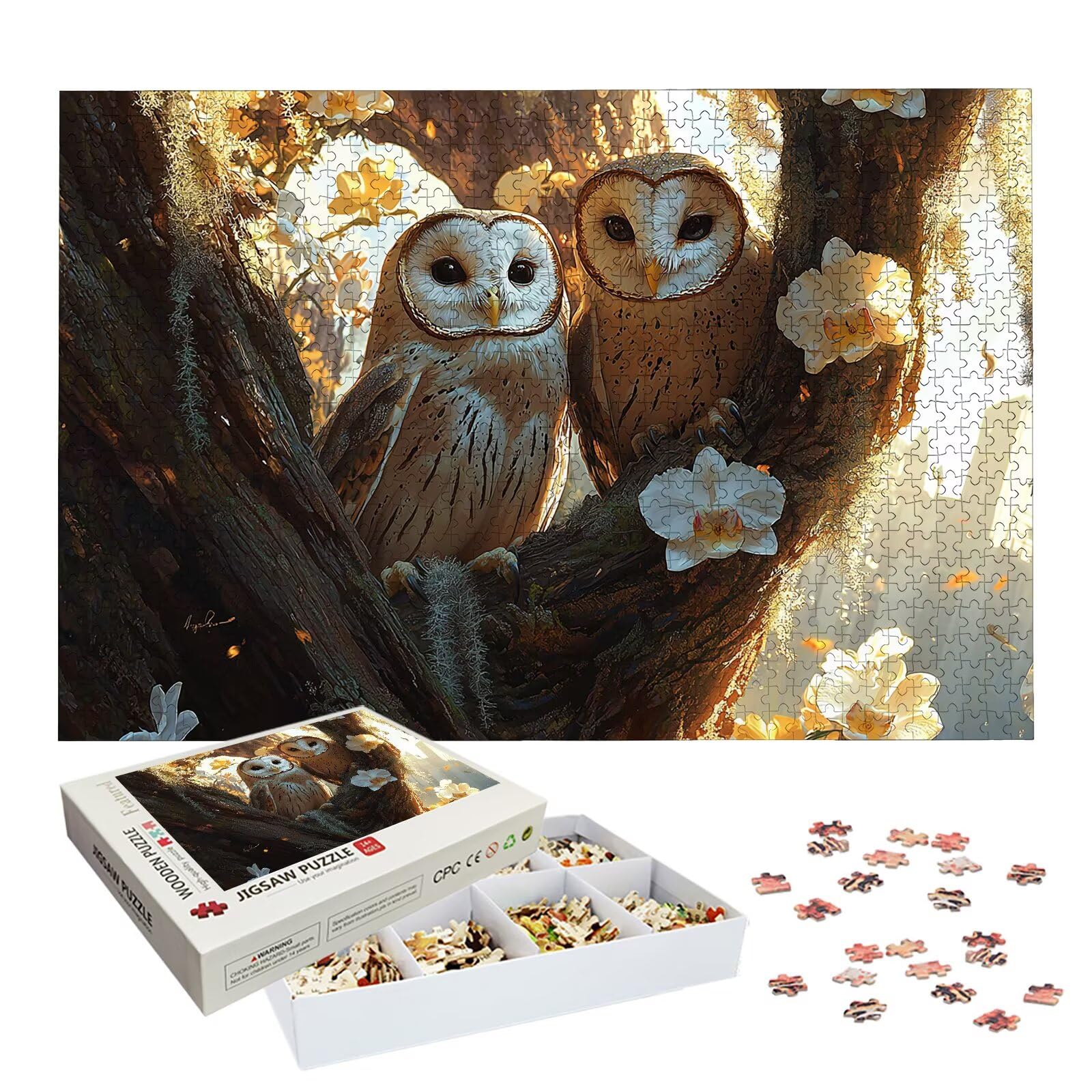 Puzzle 6000 Pezzi Gufo, Puzzle Animale 6000 Pezzi Arte per Adulti e Bambini, Misura: 179.5x105.5 cm, Puzzles Legno per Adulti con Squisita Scatola di Imballaggio, Idea Regalo Donna, Regalo Uomo, -7235