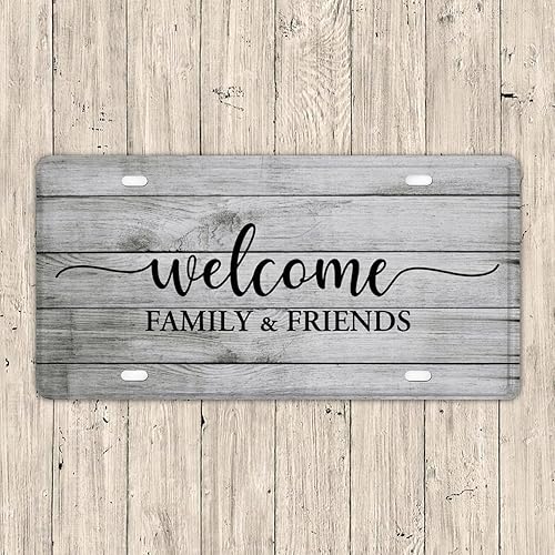 Miniatura 6 de Placa de metal para automóvil con frase motivacional para el día de San Valentín, regalo de vanidad de aluminio, metal de bienvenida, familia y