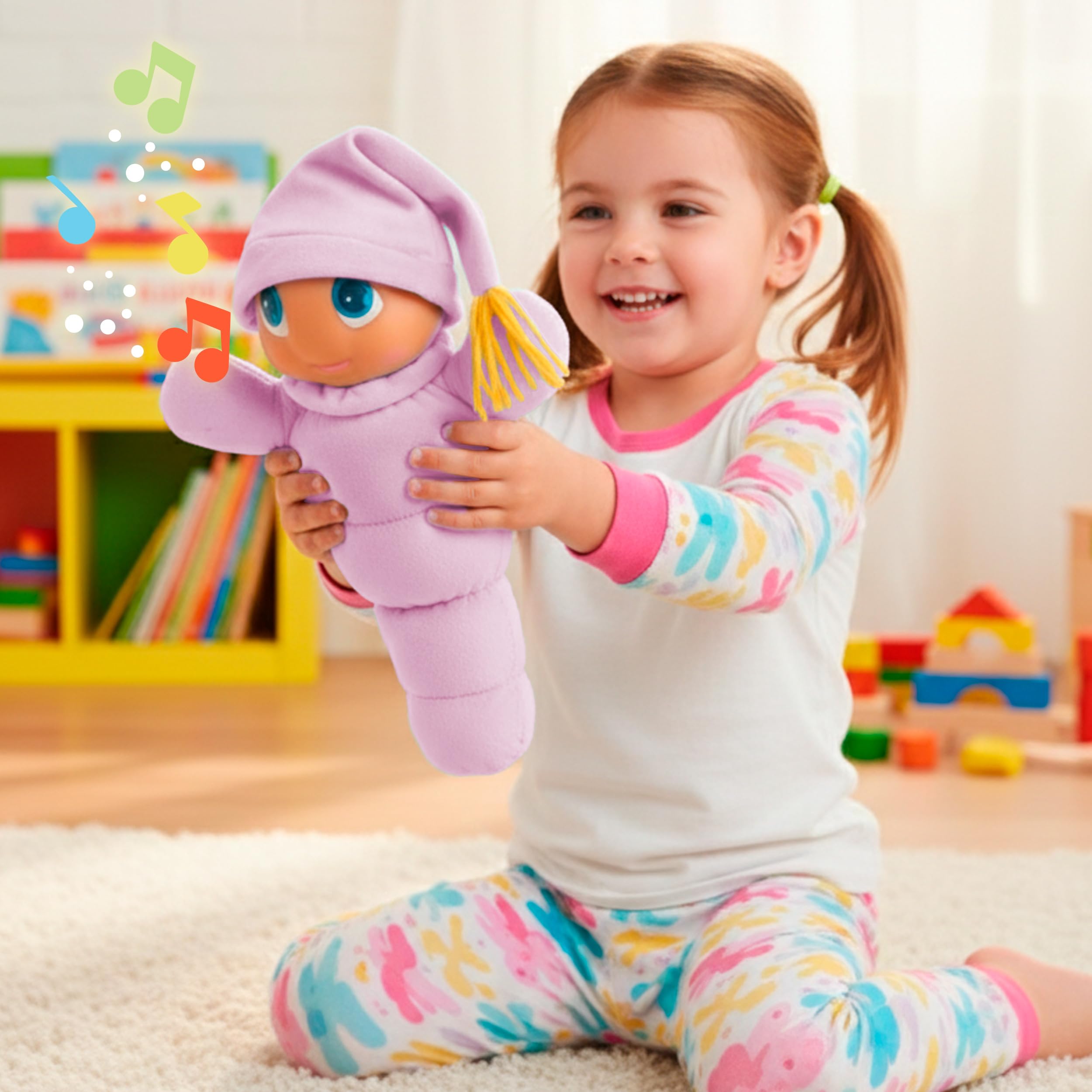 MOLTO | Gusy Luz® Arcoiris Rosa, Luz Quitamiedos Infantil, Muñeco Clásico para Dormir, 2 Nanas para Soñar, Modo Día y Noche, Juguete Bebé Desde 0 Meses — view 3