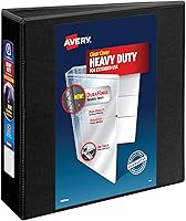 Vista 11 de Avery Heavy Duty View 3 Ring Binder, 1.5" One Touch EZD Ring, Holds 8.5" x 11" Paper, 1 Black Binder (79695)