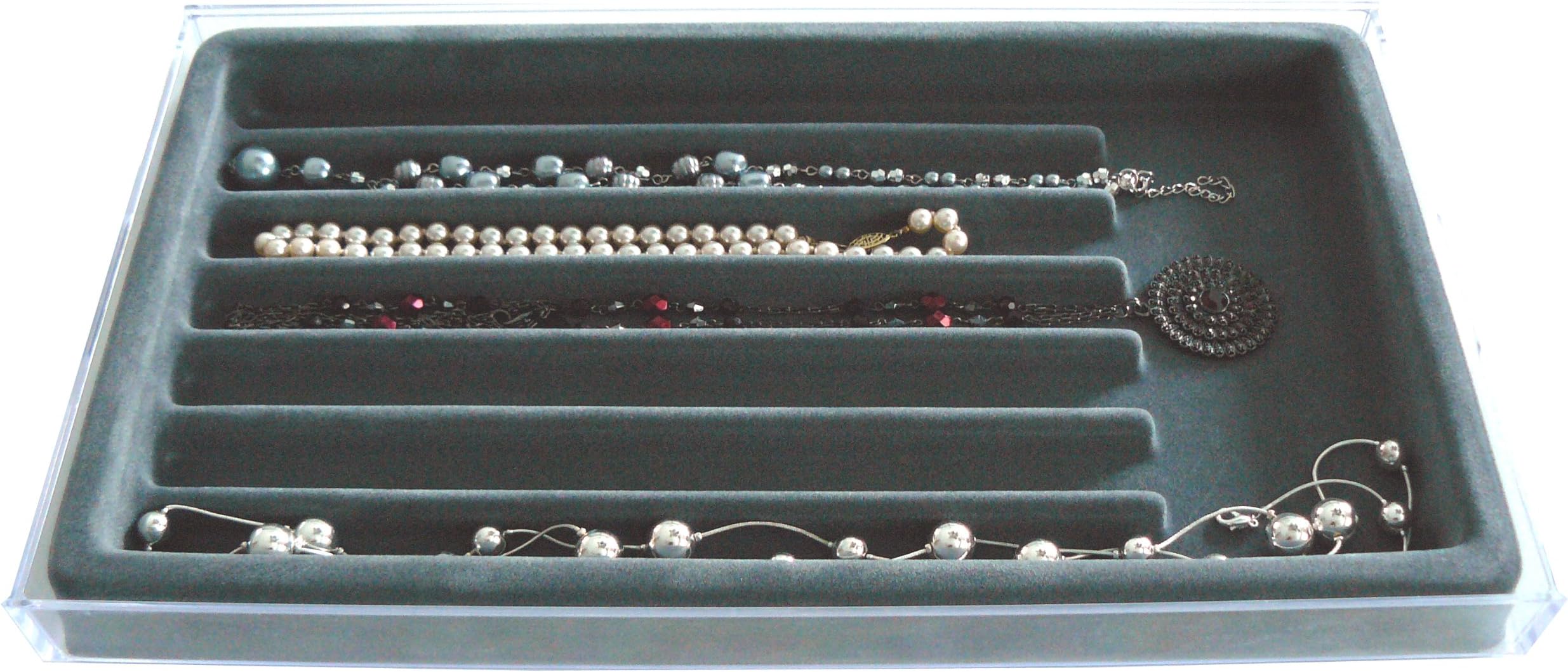 Dr. Organizer Necklace and Bracelet Jewelry Organizer with Velvet Tray, Stackable Storage and Display – US Patented