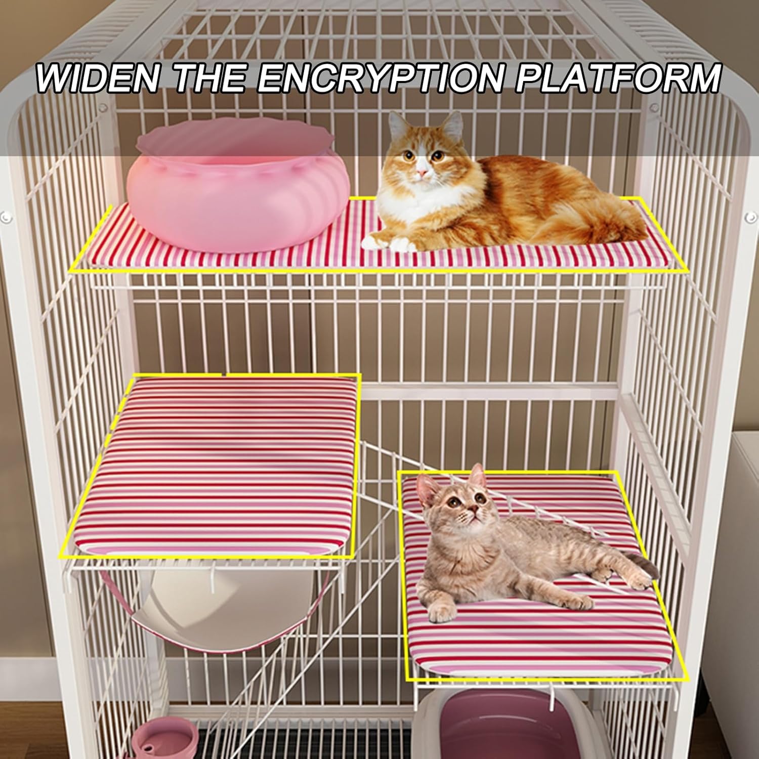 review 4-Tier Large Cat Cages Indoor, Outdoor Cat Enclosure Cat Catio Cat House, with Removing Tray and Wheels, DIY Cat Playpen Metal Kennel for 1-2 Cats Ferret Chinchilla Rabbit Small Animals(Green,71*55*12
