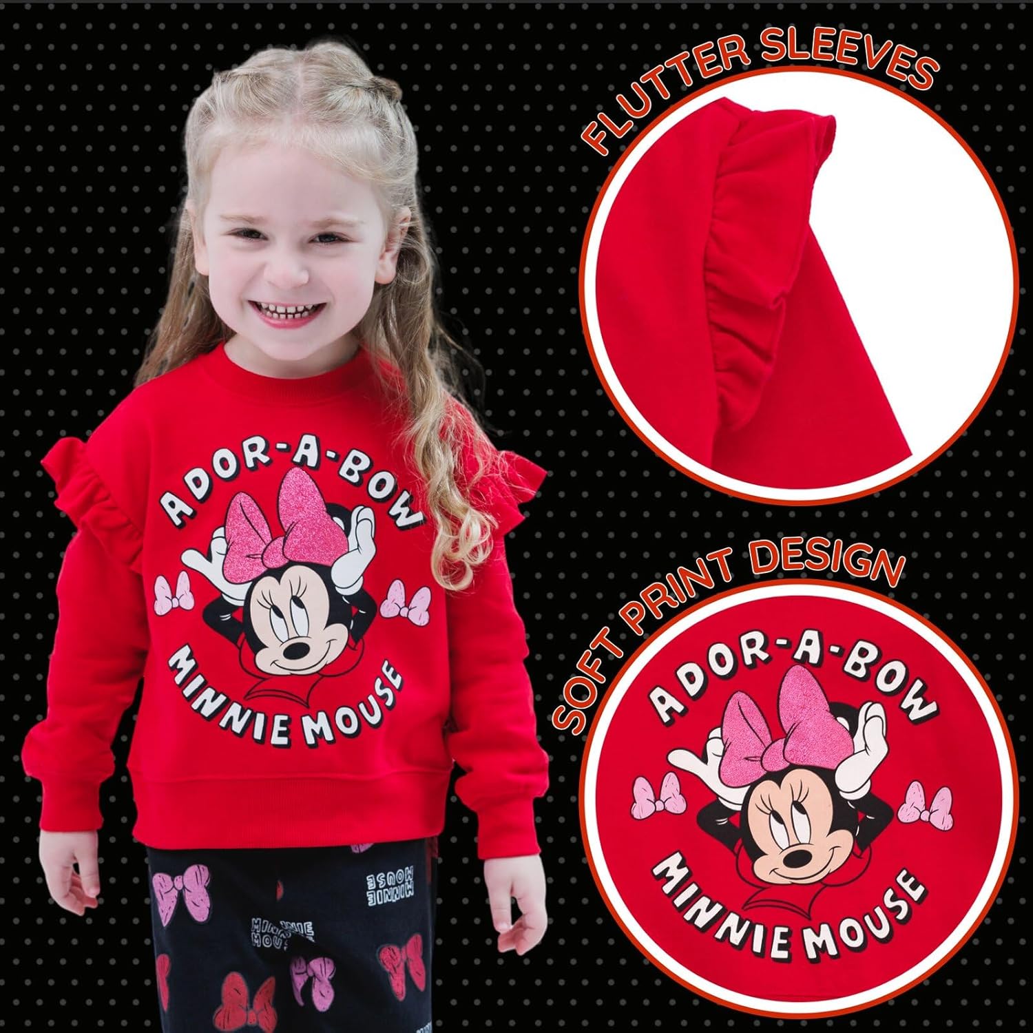 Disney Fleece Pullover Sweatshirt and Pants Outfit Set Infant to Big Kid Sizes (12 Months - 14-16) - Image 5