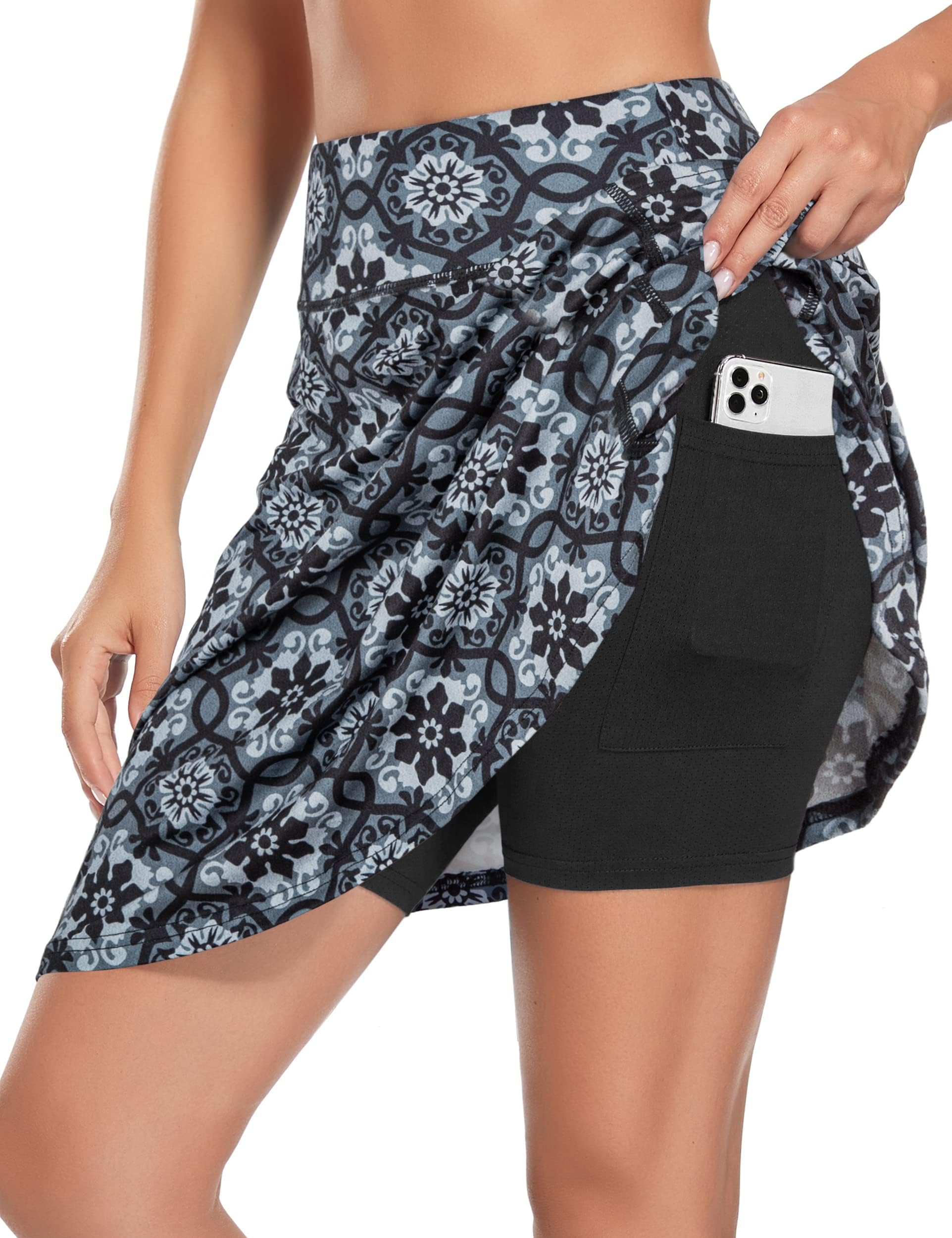 koralhy Women's 20" Knee Length Skorts Skirts Tennis Athletic Golf Causal Skort with 4 Pockets-picture-52
