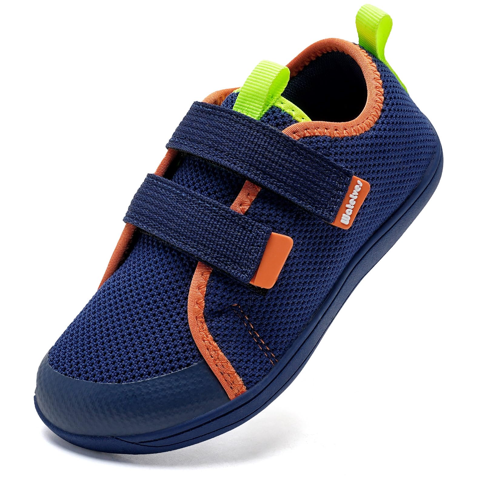 WateLves Toddler Little Kids Wide Barefoot Shoes The First Walking Shoes Girls Boys Breathable Zero Drop Minimalist Sneakers with Wide Toe Box Natural to Grow