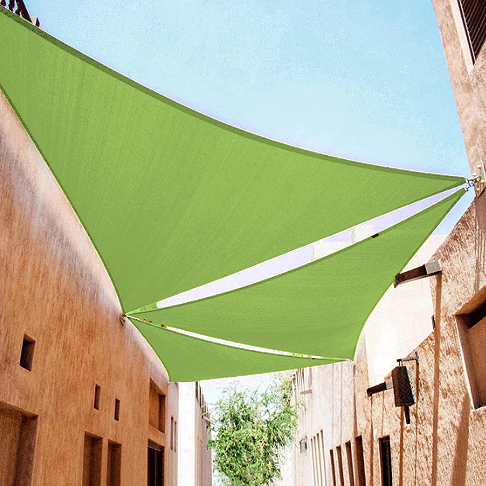 RURGLY Wasserdicht Sonnensegel Sonnenschutz 5x5x7.1m, Schatten Segel Terrasse, Sonnenschutz Segel Rechtwinkliges Dreieck Mit Seil Und Befestigungssatz, FüR Pergolas Garten Veranda Garten