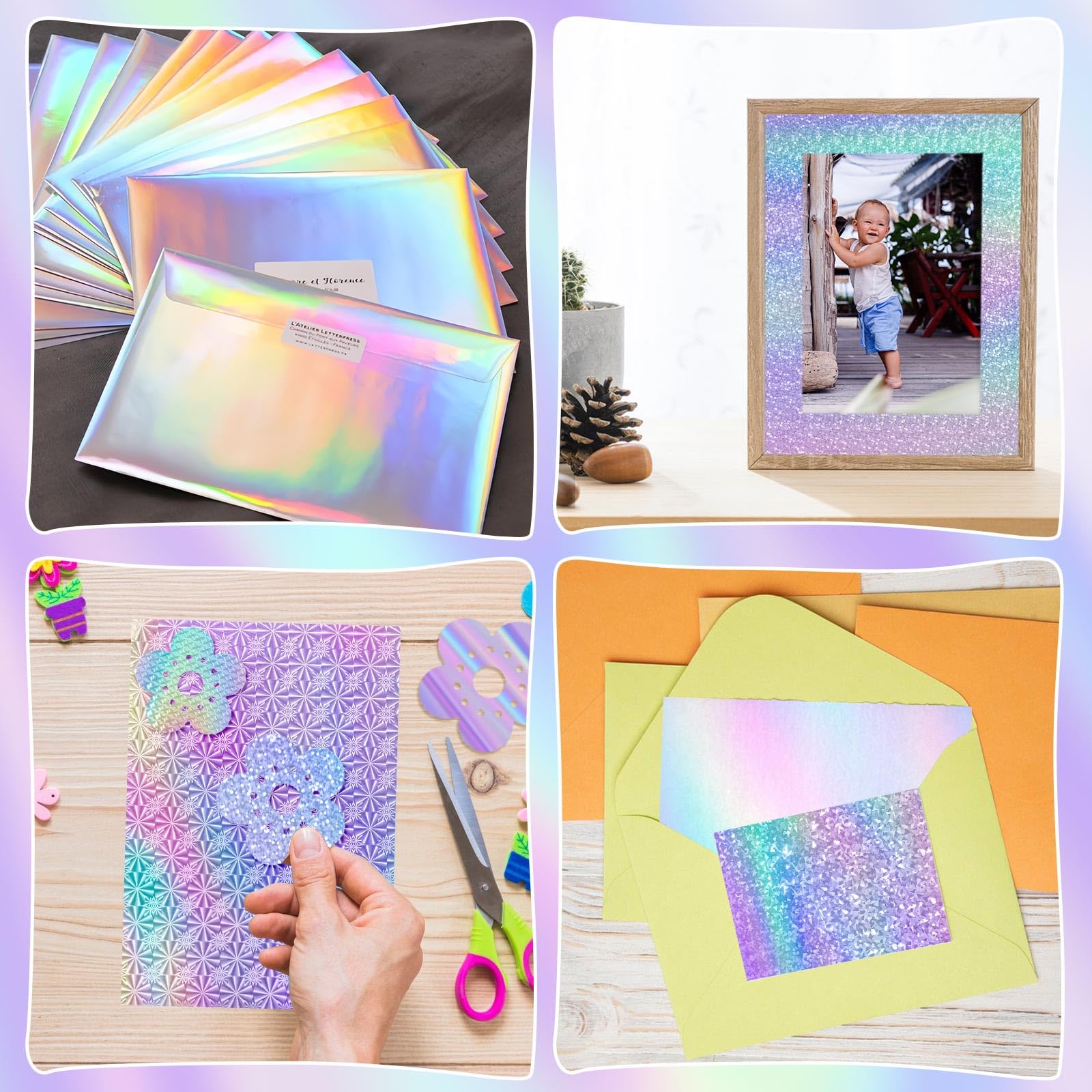 Amazon.co.jp: SEPGLITTER ホログラフィックカードストック 40枚 8色 Amazon.co.jp: SEPGLITTER ホログラフィックカードストック 40枚 8色