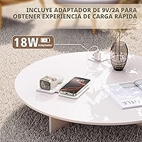 Vista 5 de Cargador inalámbrico magnético para iPhone: estación de carga de viaje 3 en 1 para dispositivos Apple para iPhone 16 15 14 13 12 Pro Max Plus