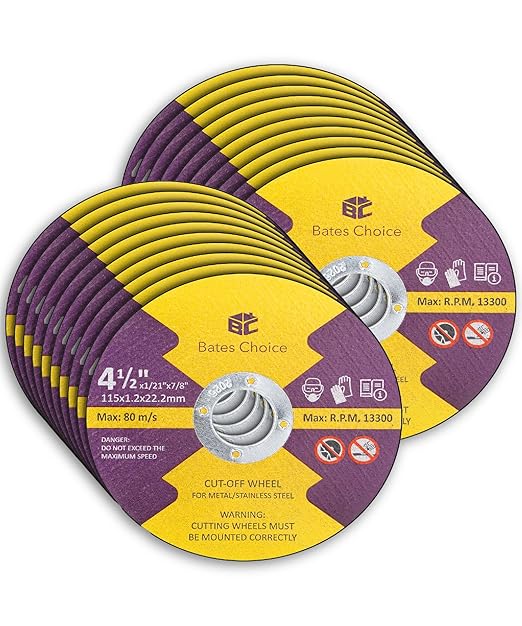Bates Cutting Wheels, 4 1/2' x 7/8', 20 Pack Cut Off Wheels for Angle Grinder