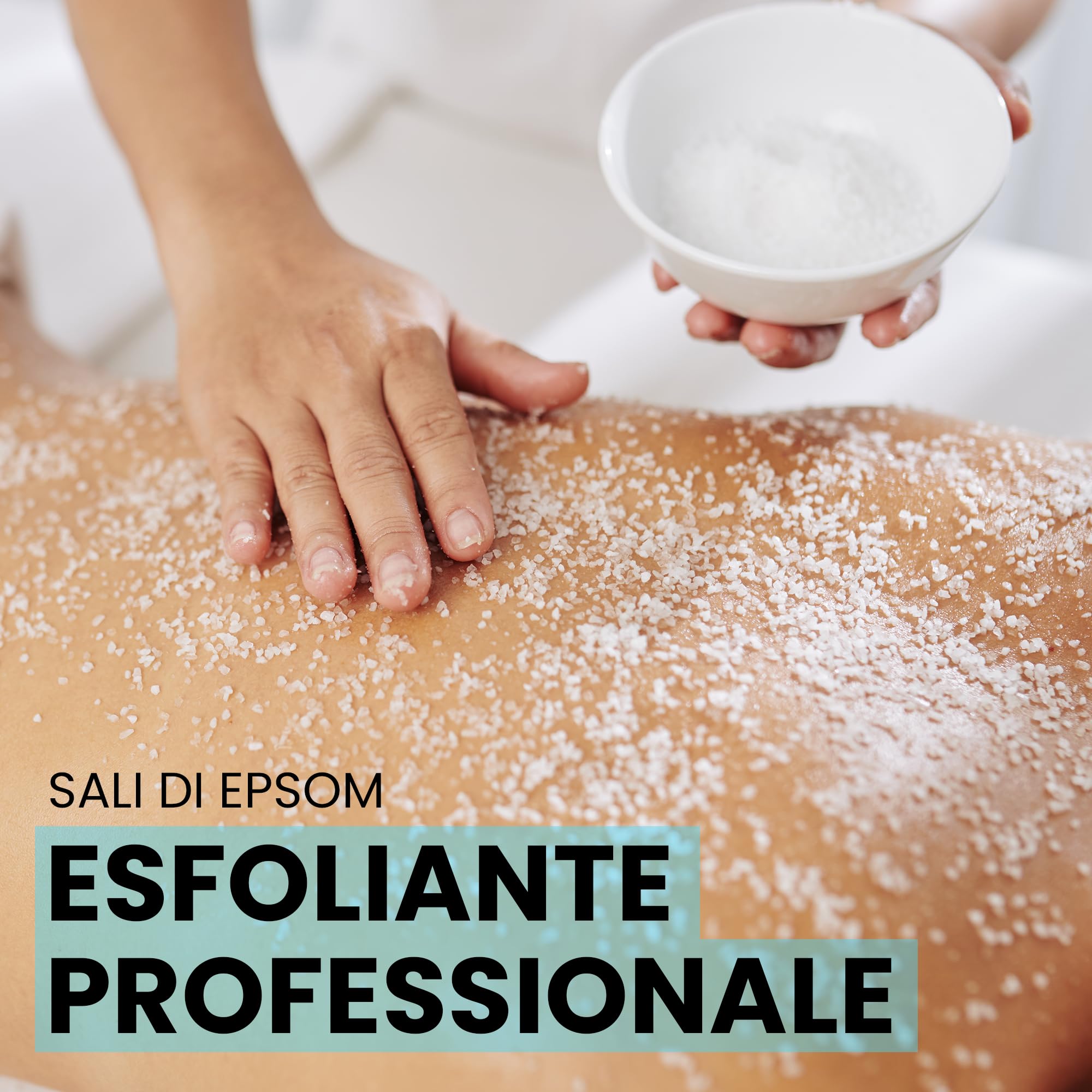 Sali da Bagno, Sali di Epsom, Detox, Magnesio Naturale, Rilassante Muscolare, Pedicure Antimicotico, Fertilizzante per Piante, 7000g