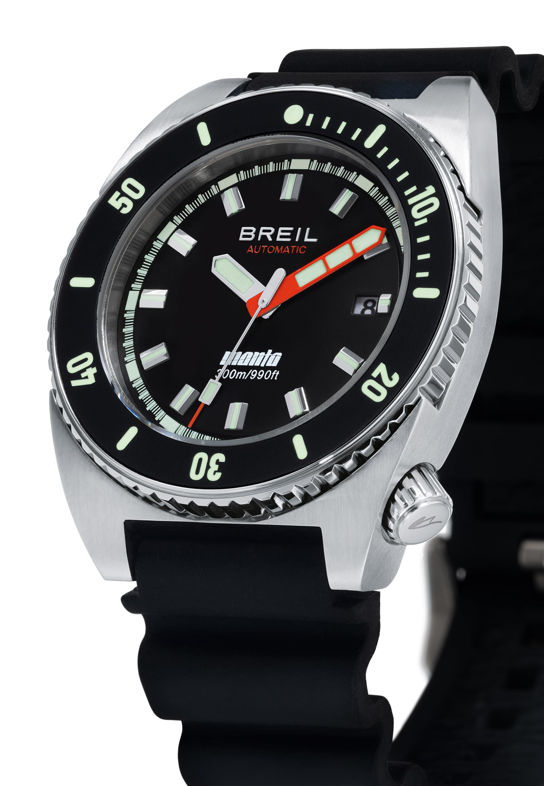 Breil, Collezione Manta Seeker, Orologio Uomo con Quadrante a Doppio Livello, Movimento al Quarzo, Cassa 42 mm in Acciaio con Finitura Matte, Resistente all'Acqua fino a 300 m, Idea Regalo