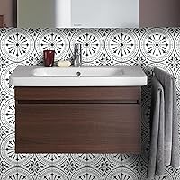 Vista 3 de Alwayspon 24 calcomanías mate para azulejos de pared, despegar y pegar, calcomanías de vinilo autoadhesivas para azulejos de cocina y baño, 6 x 6