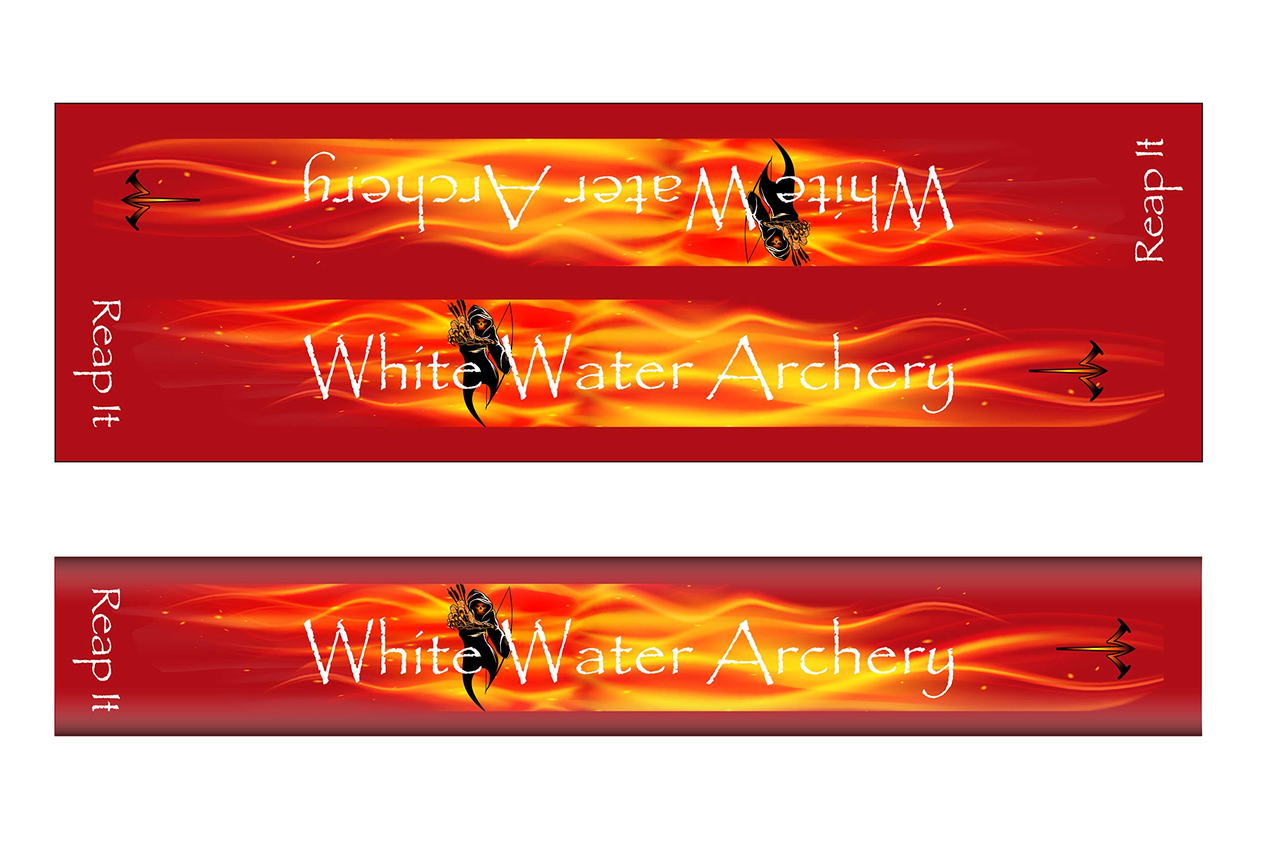 White Water Archery WWA Grim Reaper Reap It Flames Red Solid Color Stabilizer Wrap Choose Length Width 24, 2