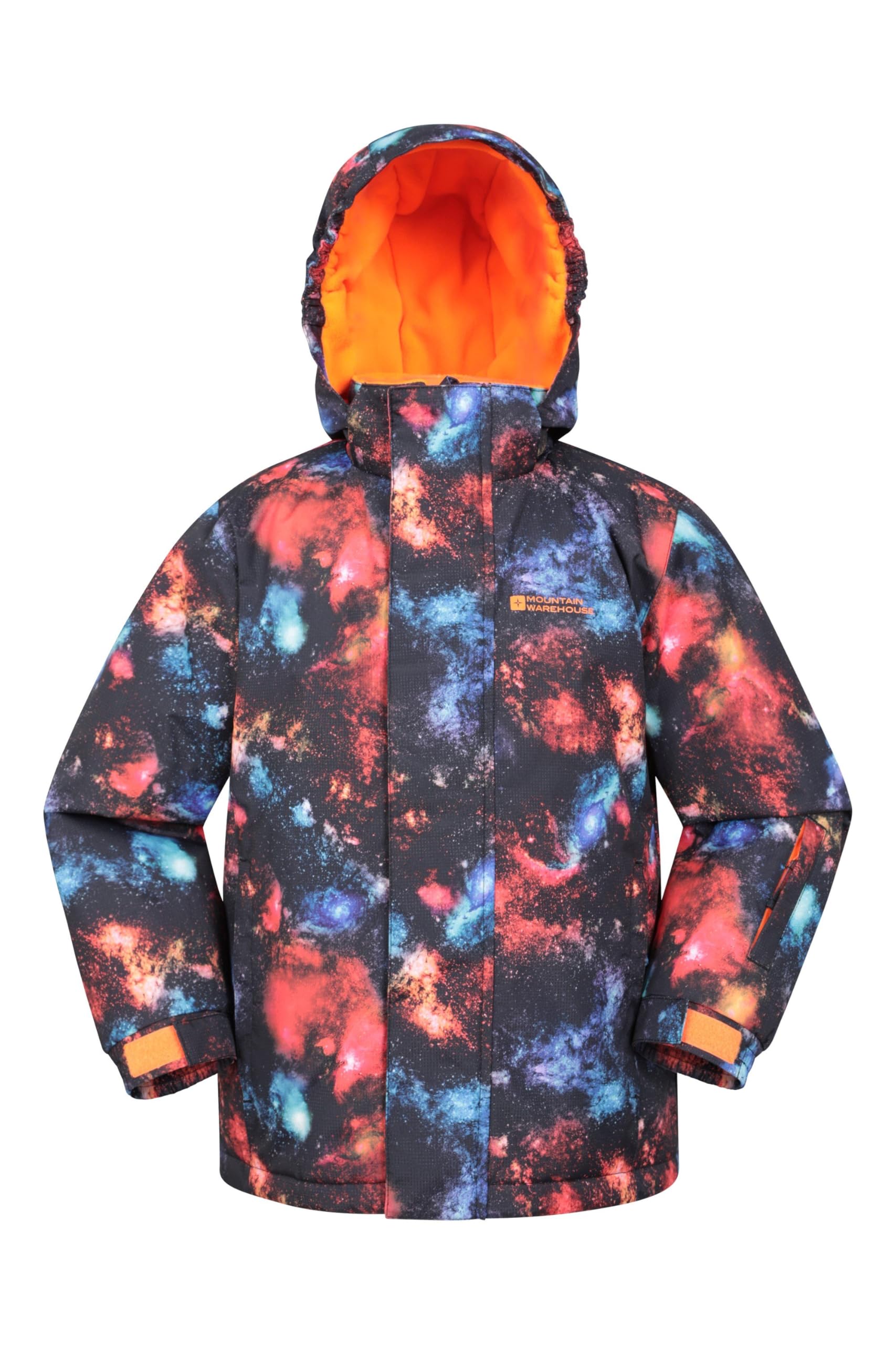 Mountain Warehouse Black Mogal Printed Kids Waterproof Ski Jacket - Zipped Pockets, Detachable Hood, Snowskirt -Best For Snowboarding, Winter Sports Kids Size 2-3 Years
