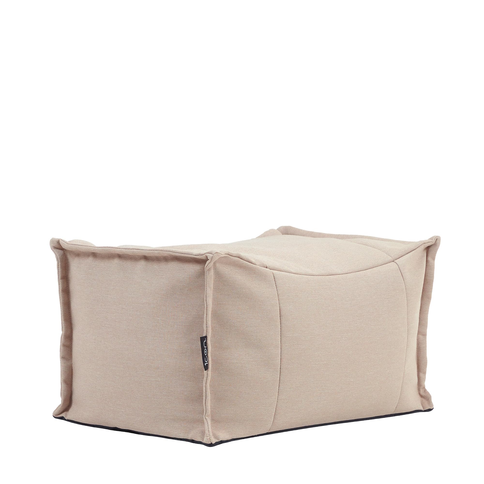 icon Bud Pouf Poggiapiedi, Beige, Pouf de Esterno, Tessuto Resistente All'acqua, Piccolo Pouf Sacco con Riempimento Incluso, Gardino, Sedia de Gardino, Mobili da Gardino, Terrazza