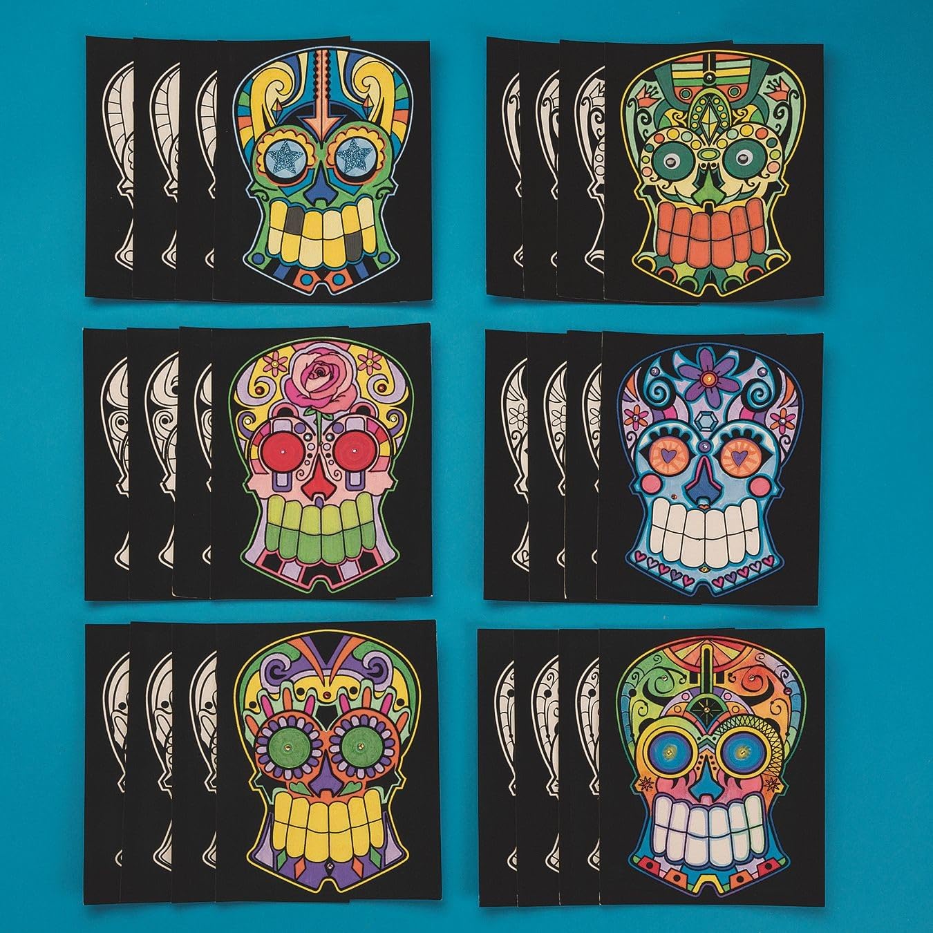 S&S Worldwide Velvet Art Skull Posters Pack of 24