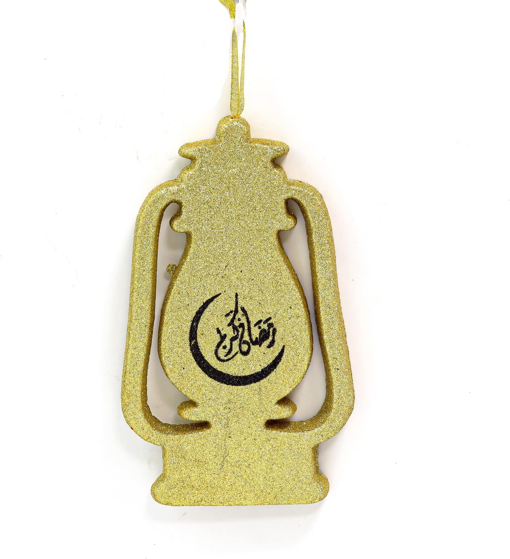 AKDC Thermocol Hanging Lanterns Ramadan Kareem Eid Mubarak Décor Ornaments Lantern Shape Pendant Decorative Muslim Gifts Crafts for Home Bedroom Living Room Office Decorations (SILVER - Large Size)