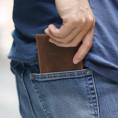 Miniatura 6 de kullder Billetera de cuero grabada para hombre, regalos personalizados para marido de parte de la esposa, billetera personalizada para papá, día del