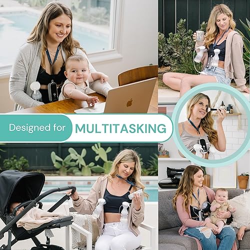 Miniatura 6 de BabyBuddha Extractor de leche 2.0, bomba eléctrica portátil para lactancia materna con modo de estimulación suave, portátil, extractor de leche