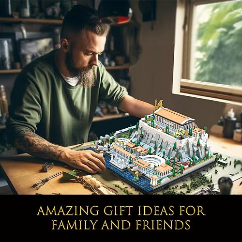 Miniatura 7 de SpblastB Architecture Acropolis of Athens - Juego de bloques de construcción, colección Landmark de 1988 piezas, kit de construcción de ciudad, kit