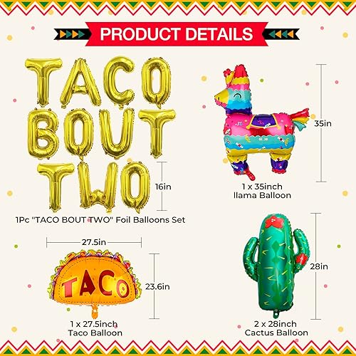 Miniatura 3 de Taco Bout - Cartel de dos globos para decoración de fiesta de cumpleaños de dos cumpleaños, fiesta de taco, fiesta mexicana, dos cumpleaños,