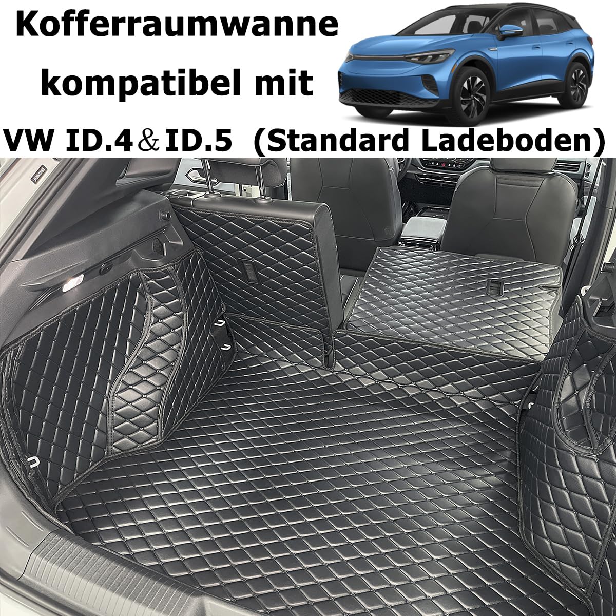 Kofferraumwanne für VW ID.4 Standard Ladeboden 2020-2026 ＆ID.5 | Wichtiger Hinweis: Zubehör passt Nicht in variablen (verstellbaren) Ladeboden