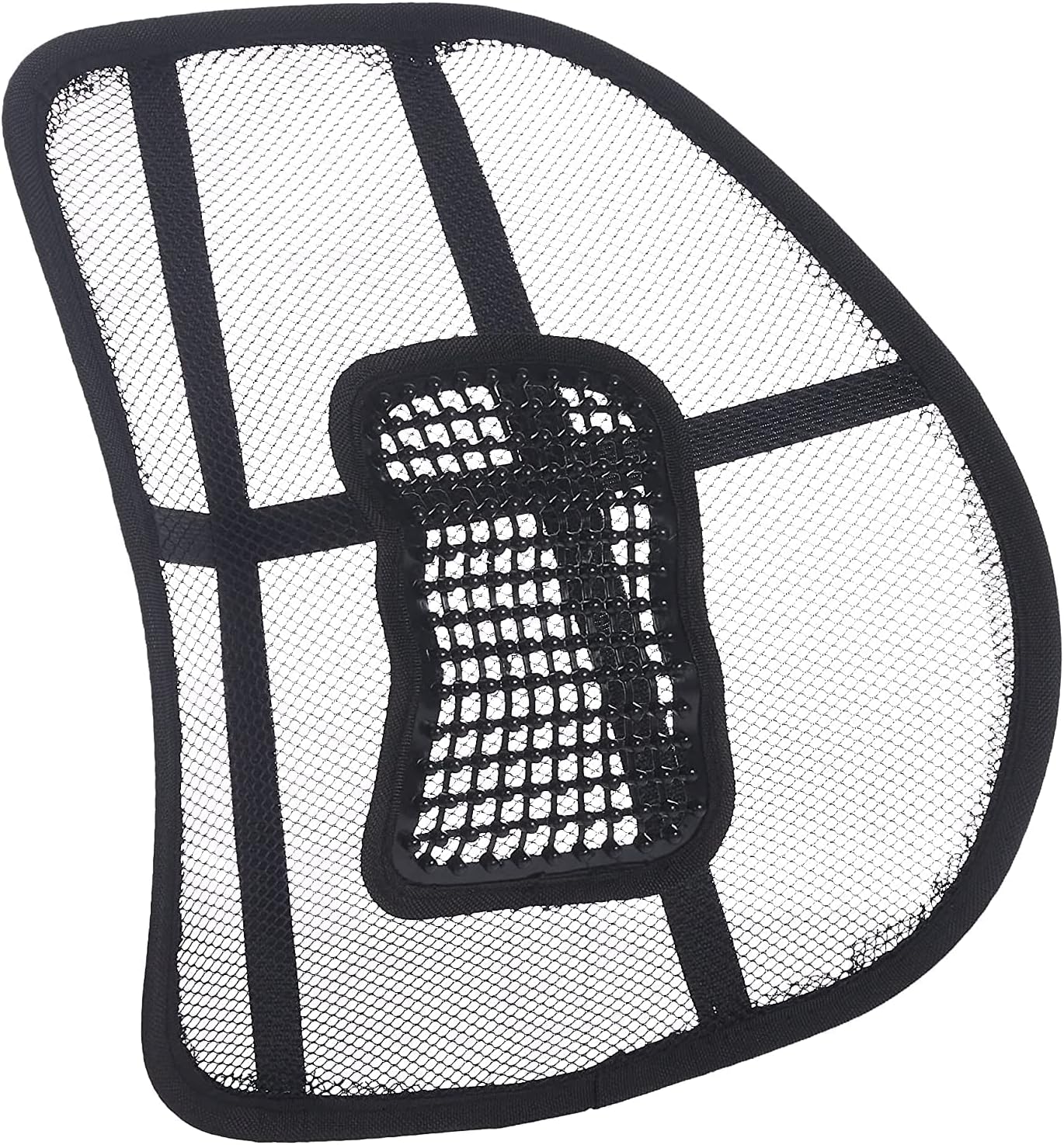 Car Seat Chair Massage Back Lumbar Support Mesh Ventilate Cushion Pad Black