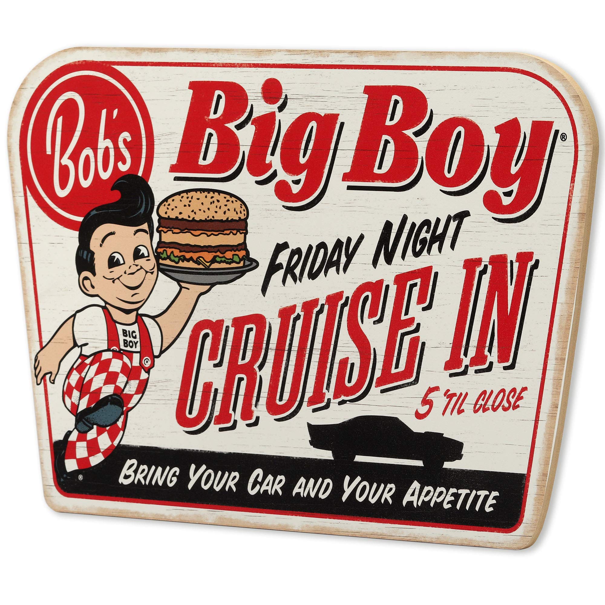 Amazon.com: Bob's Big Boy Friday Night Cruise In Wood Wall Decor