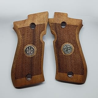 Turkish Walnut Wooden Grip Panels Compatible with Beretta 81/81F/81FS/84/84F/84FS Cheetah Series