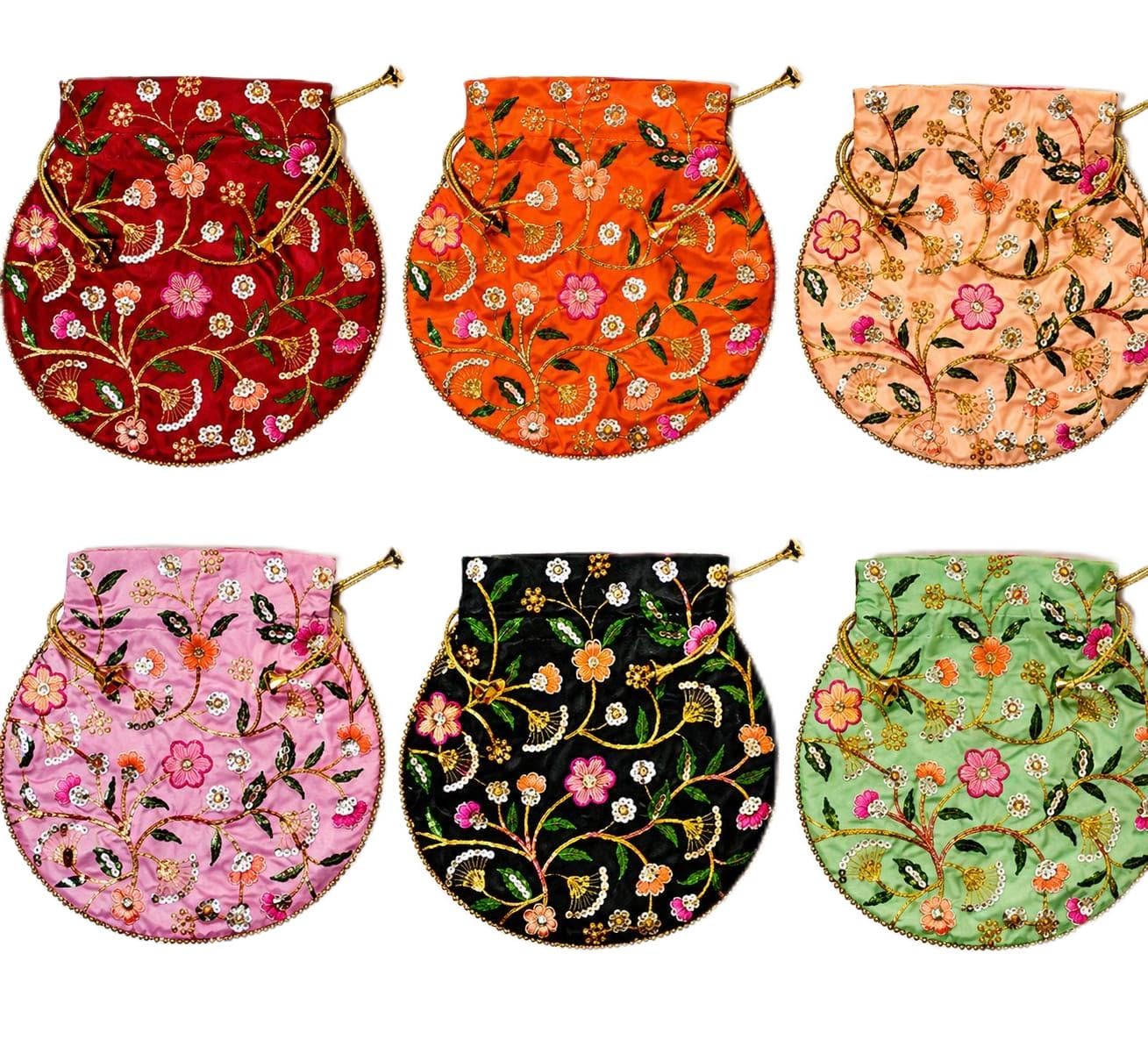 Royal Bloom Embroidered Potli Bag-picture-11
