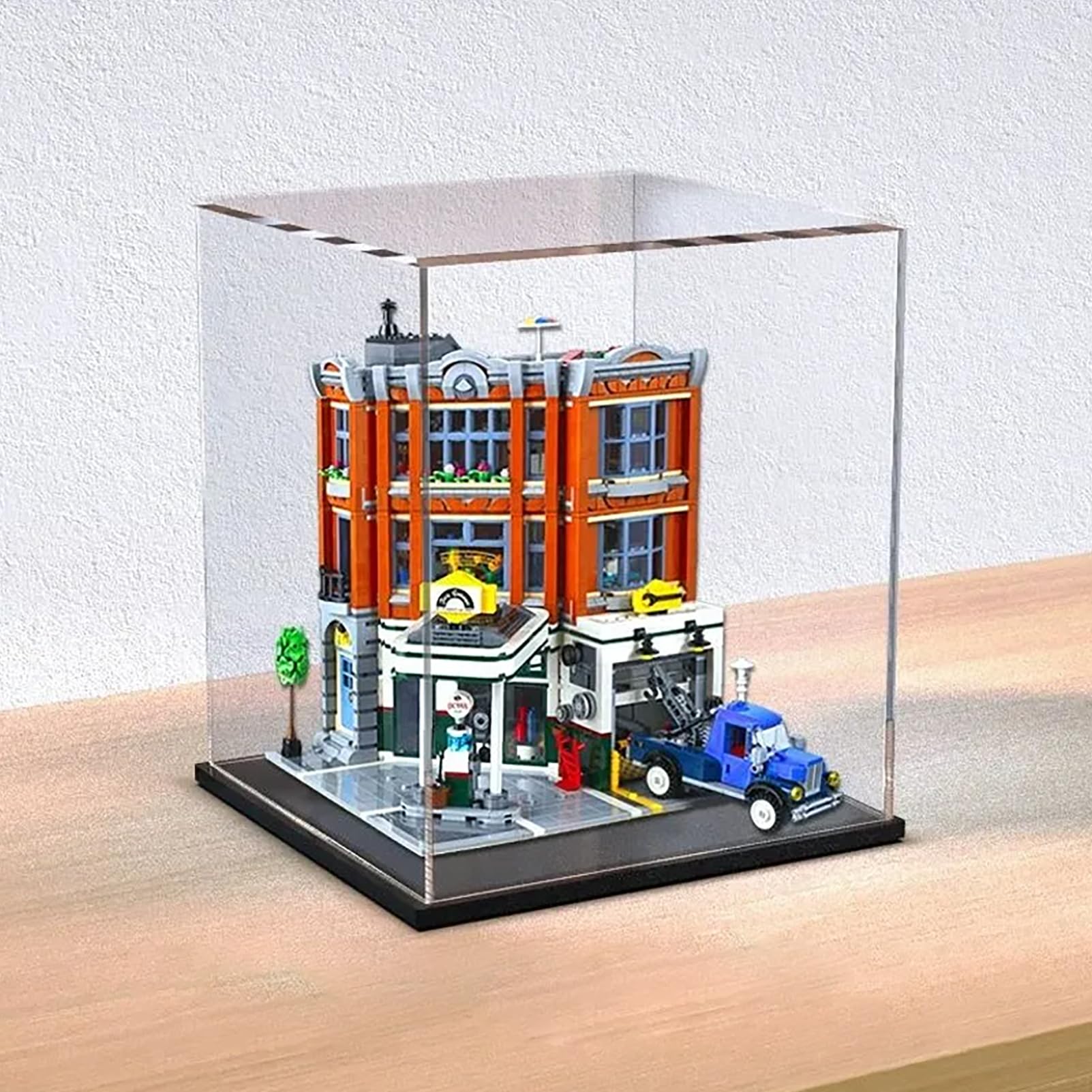Vitrine Acrylique avec Base Noire, Assembler la boîte à poussière de la boîte Acrylique de comptoir pour l'action Figurines Jouets, Collectibles, Stockage à Domicile (15x40x55cm)
