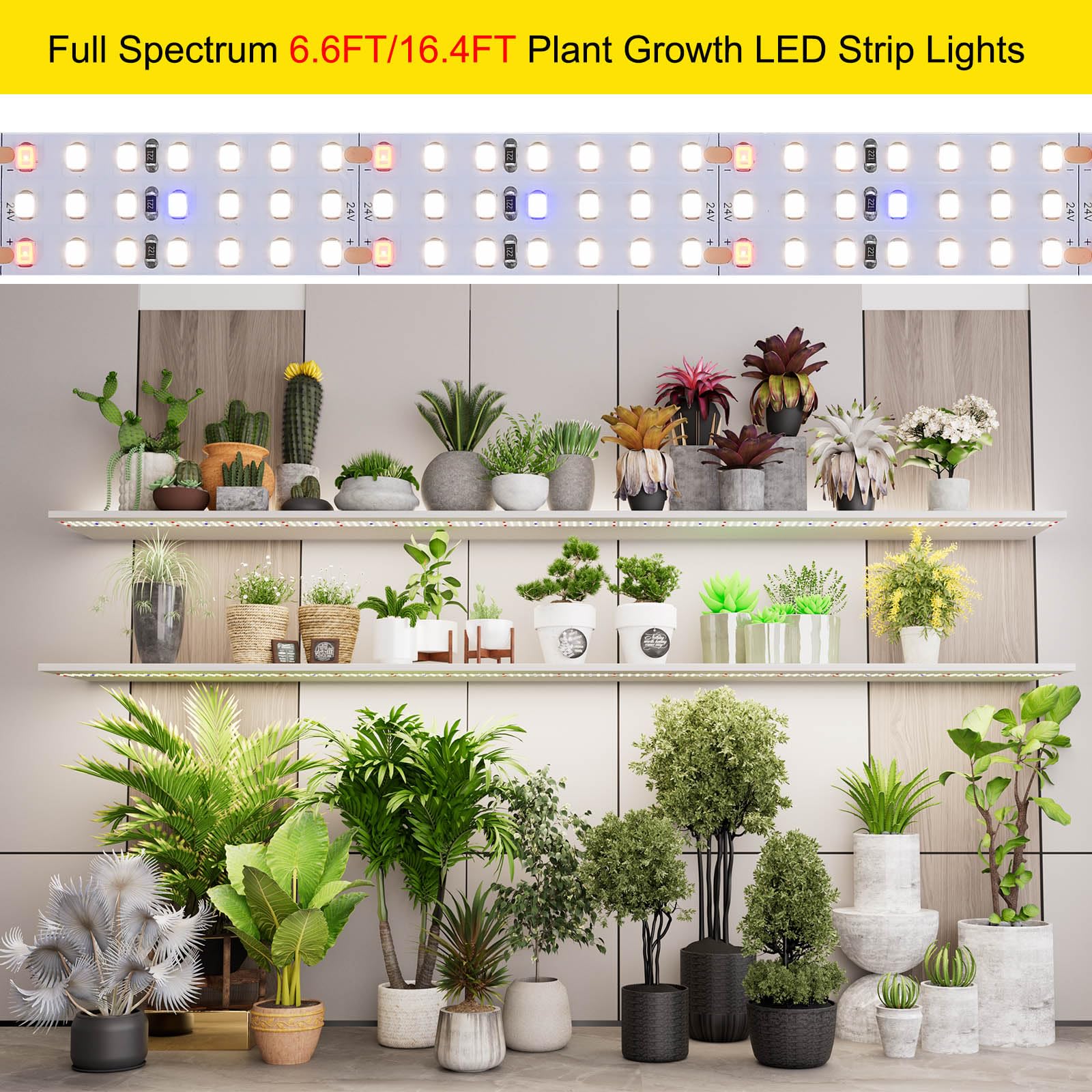 Amazon.com : FOSUO 16.4FT LED Plant Grow Light, 2100LEDs Full
