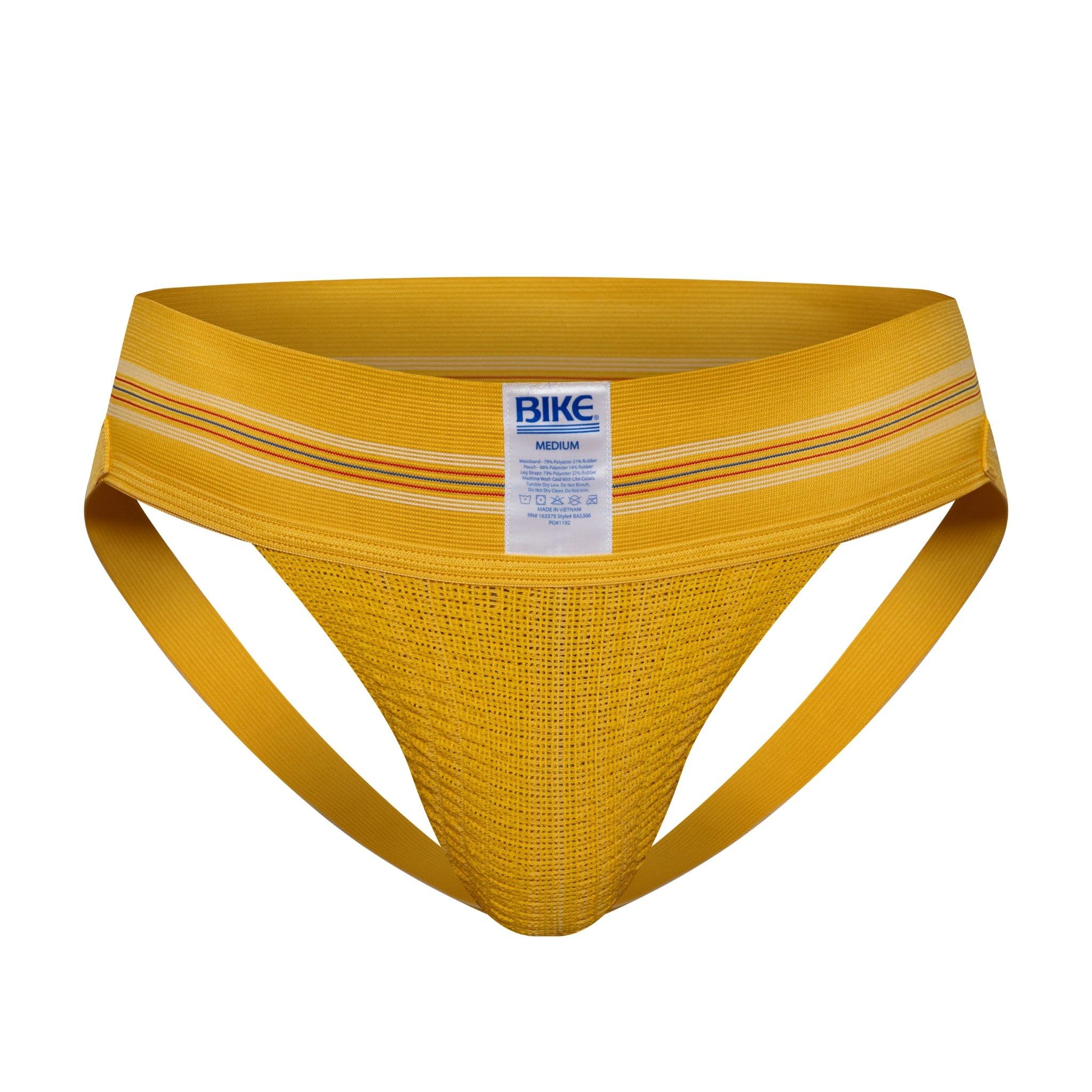 Bike Men’s Original #10 Jockstrap – White Athletic Underwear with Support Pouch & Wide Waistband