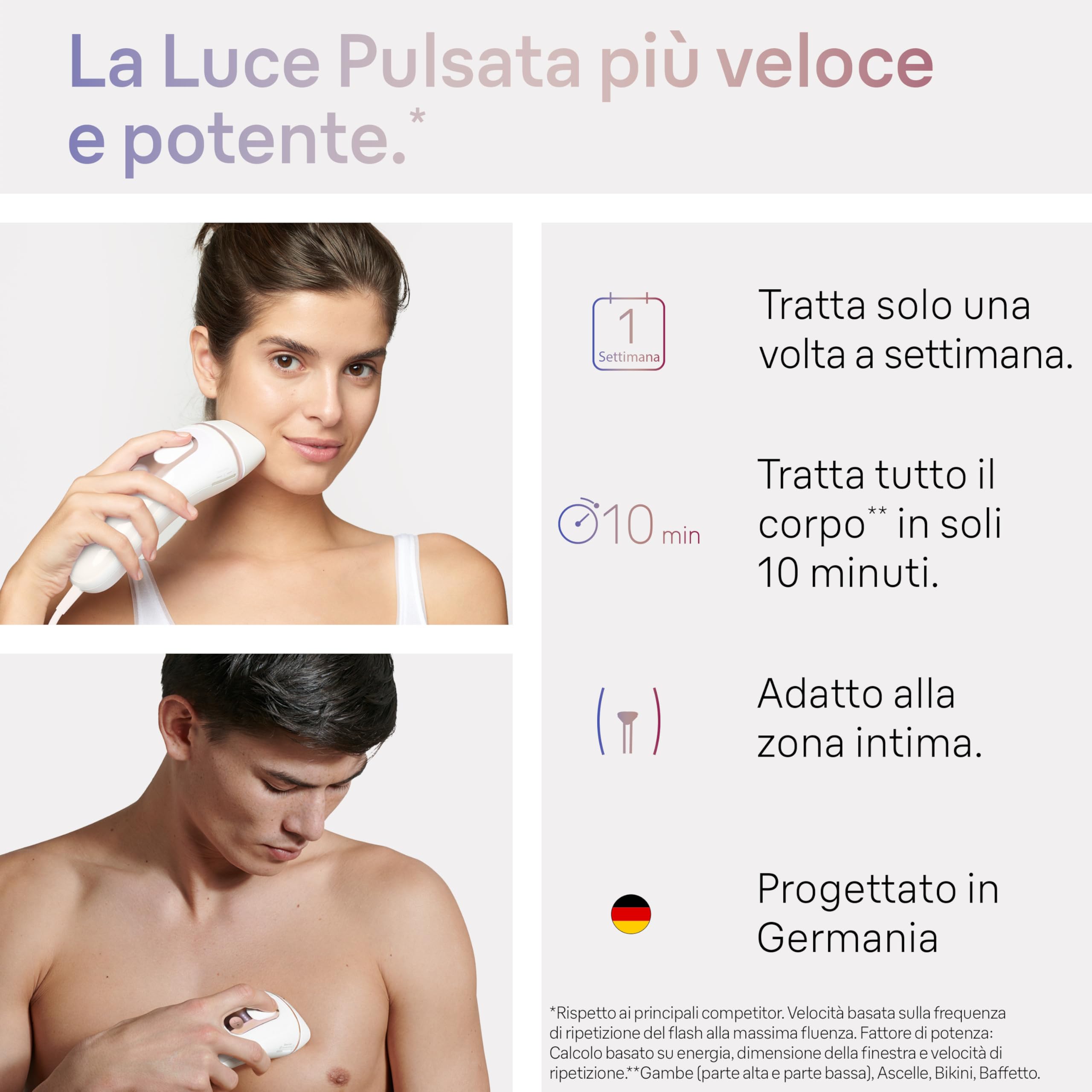 Braun Skin I·Expert Epilatore Luce Pulsata Smart, Depilatore Corpo Donna, Alternativa Laser Peli Donna, App Gratuita, Include Custodia e Rasoio Venus, Luce Pulsata Braun, 2 Testine Viso e Corpo PL7147
