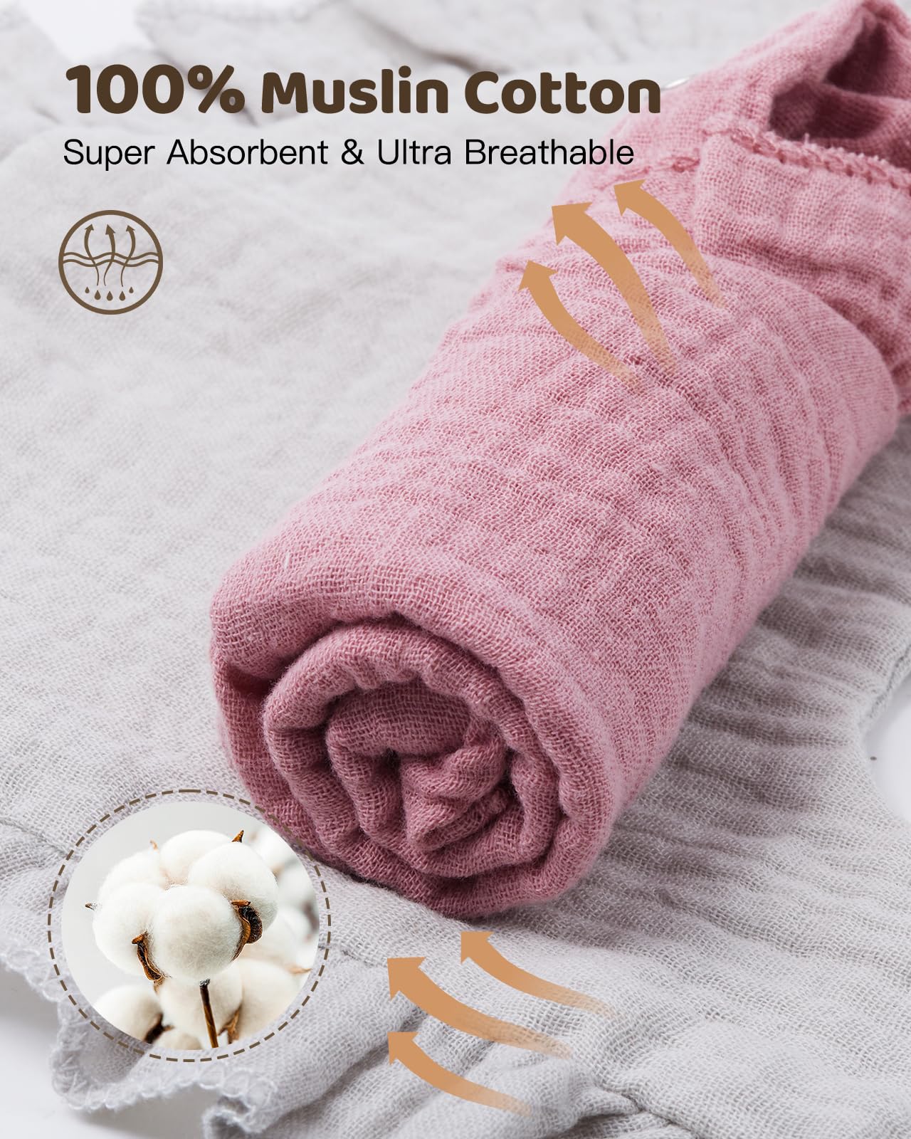 Lictin Bavaglini Neonato-Bavaglini Bambini,set di 8 bavaglini a bandana, 100% cotone, bavaglini morbidi per bambini, adatti per la dentizione dei bambini da 0 a 24 mesi