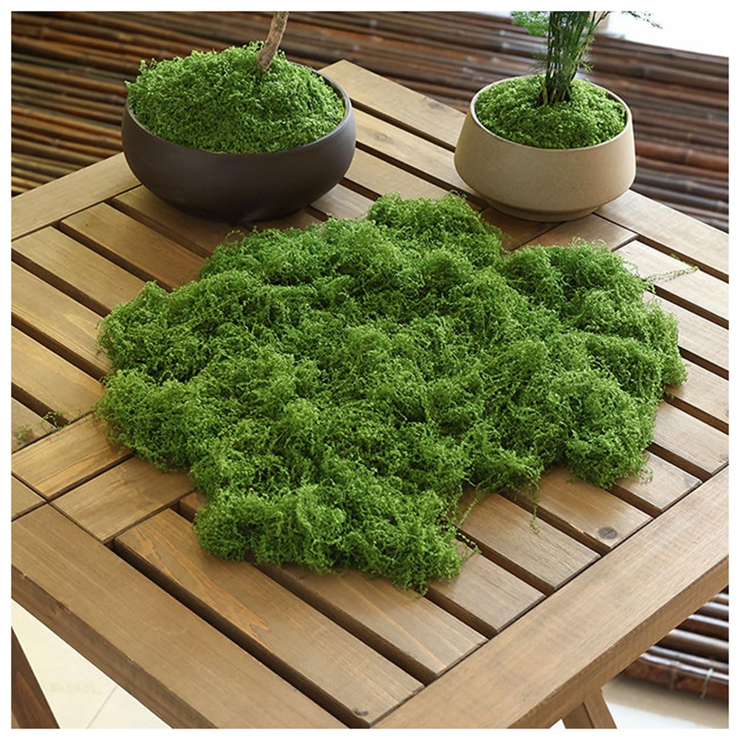 DIWAL Artificial Moss for Potted Plants, Faux Moss Decor for DIY Decorative, Walls,Table Centerpieces Decor Fairy Garden Model Making(Dark green,50g)