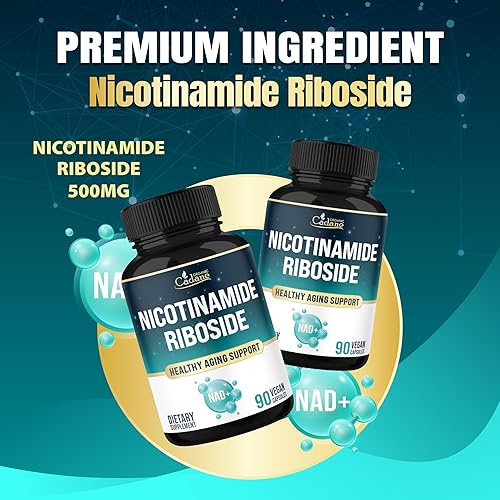 Miniatura 3 de Organic Cadane Suplemento de ribósido de nicotinamida  Apoyo para la salud celular  Vegano, sin OMG  90 cápsulas  Soporte durante 3 meses
